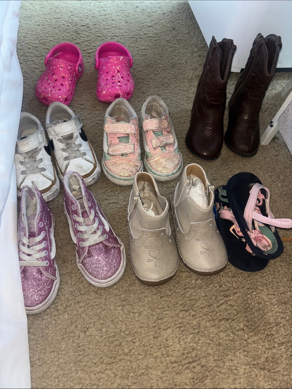 Kids Pink Glitter Sneakers - Brand Unknown